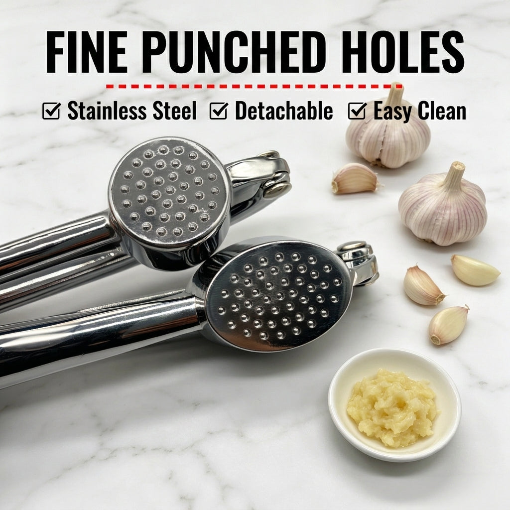 Stainless Steel Garlic Press, 2 Pack