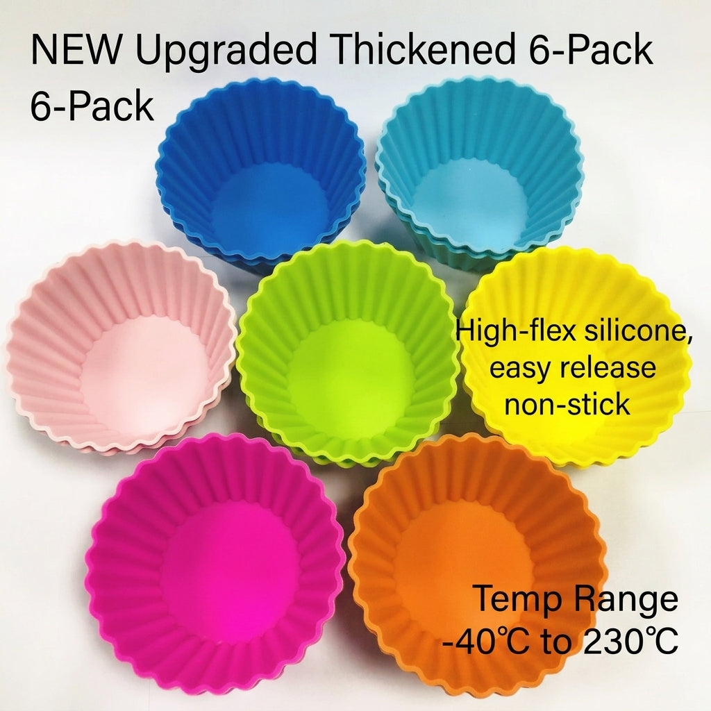 7-Piece Large Silicone Muffin Cups