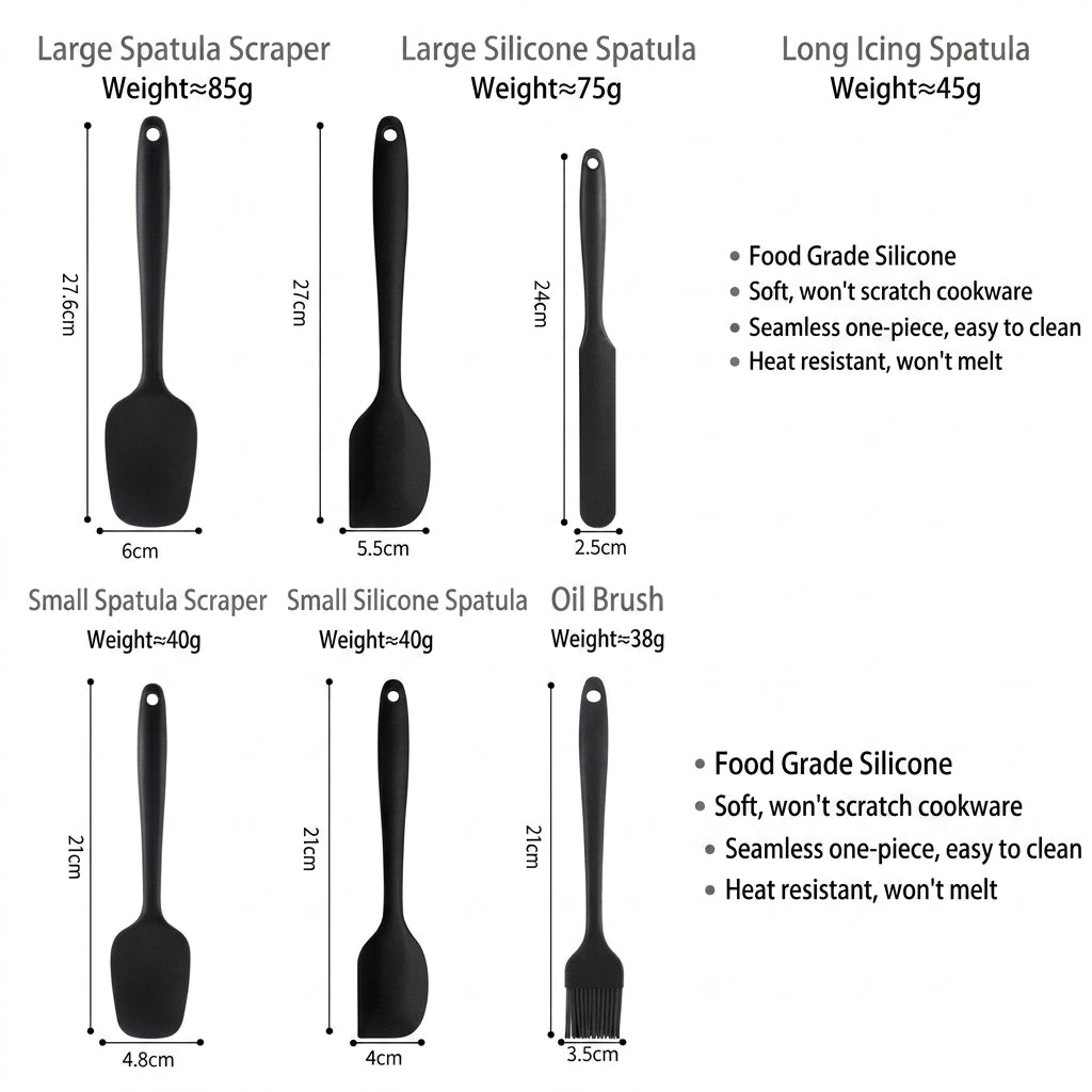 6-Piece Silicone Spatula Set