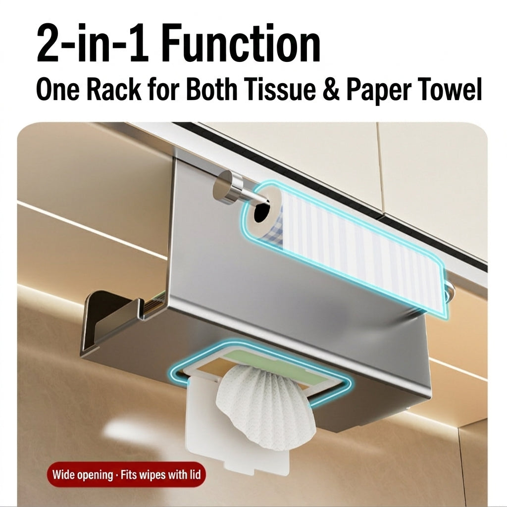 No-Drill Paper Towel Holder