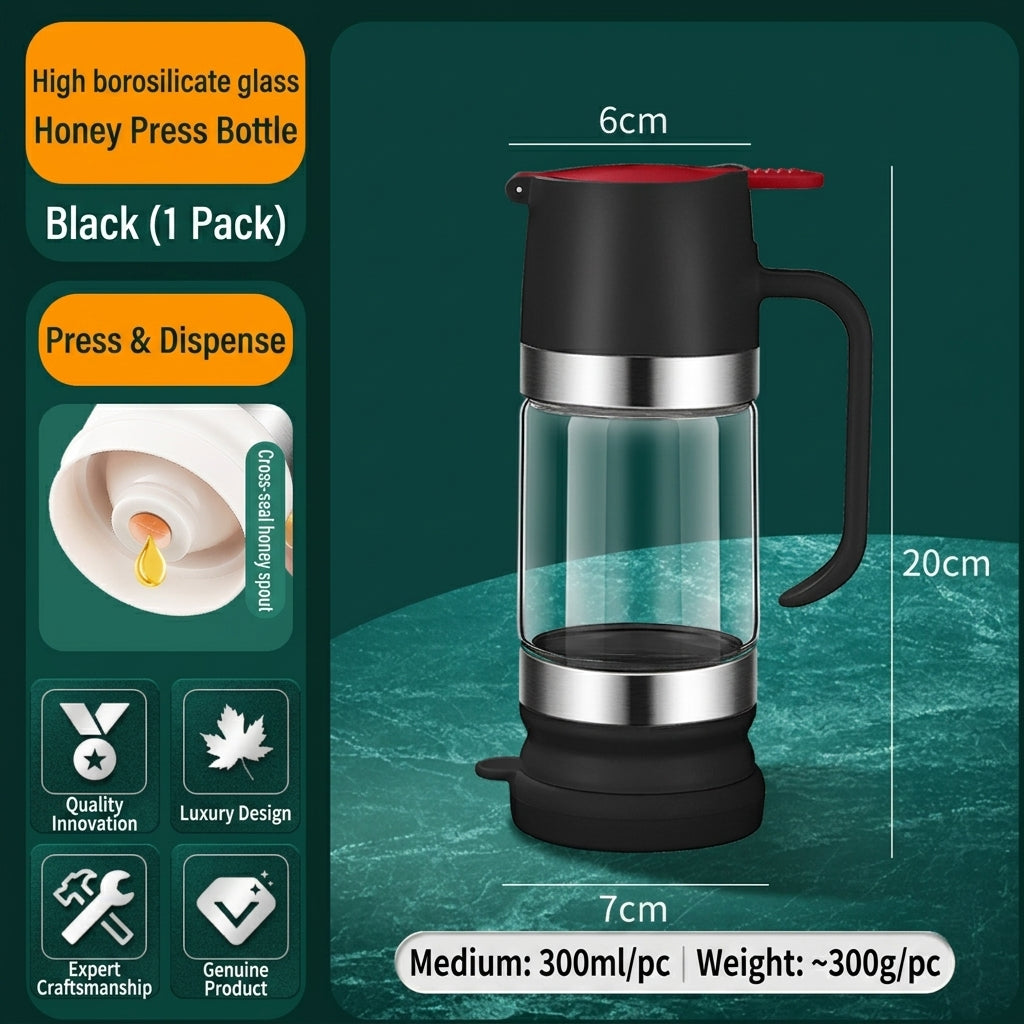 Glass Honey Dispenser, 300ml