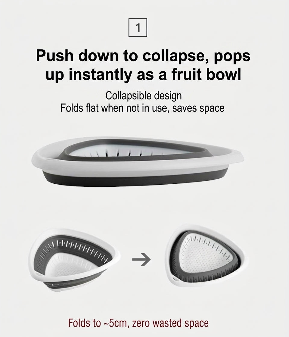 Collapsible Silicone Colander, 2 Pack
