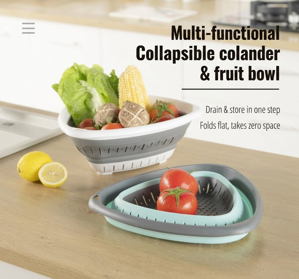 Collapsible Silicone Colander, 2 Pack