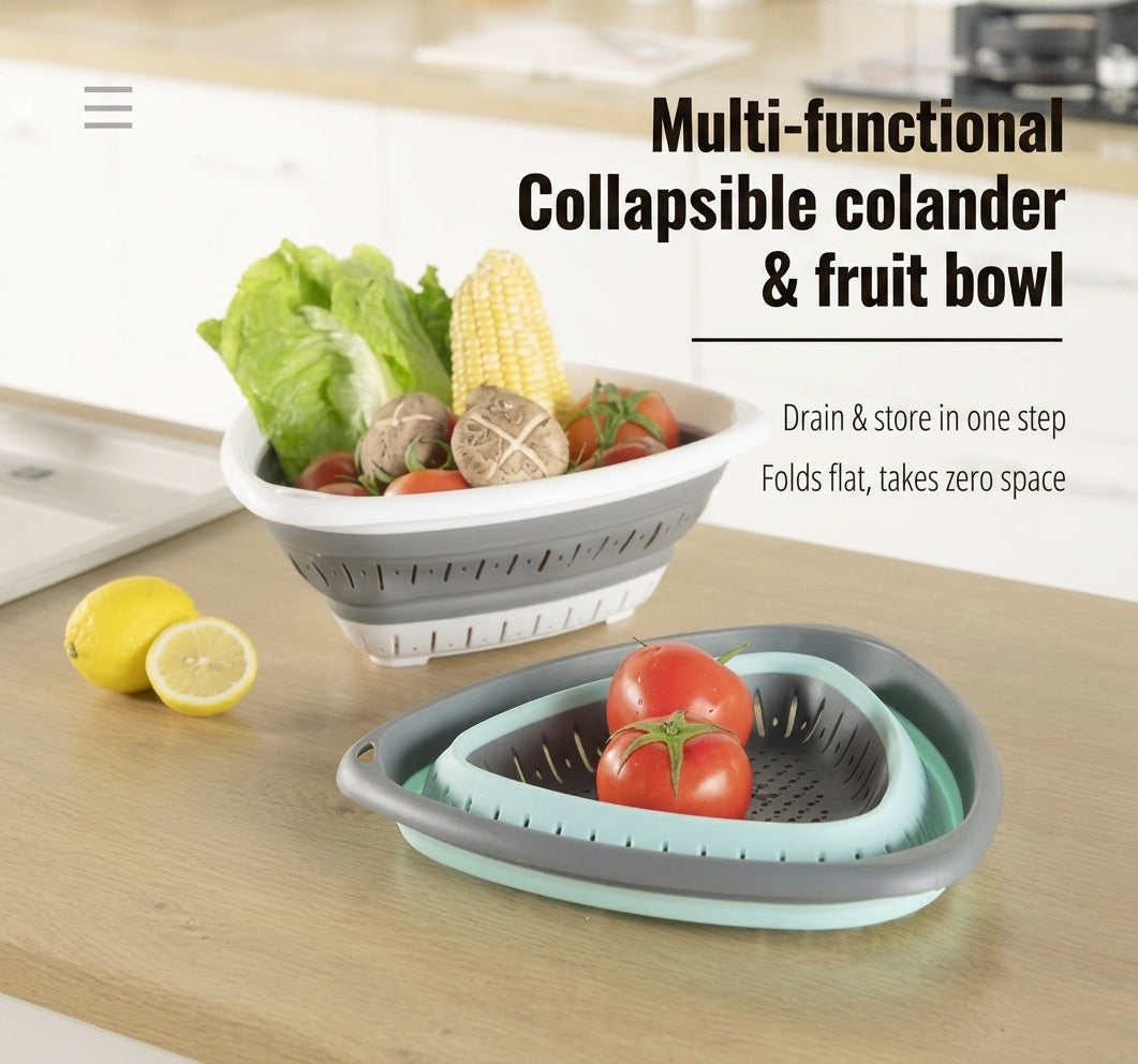 Collapsible Silicone Colander, 2 Pack