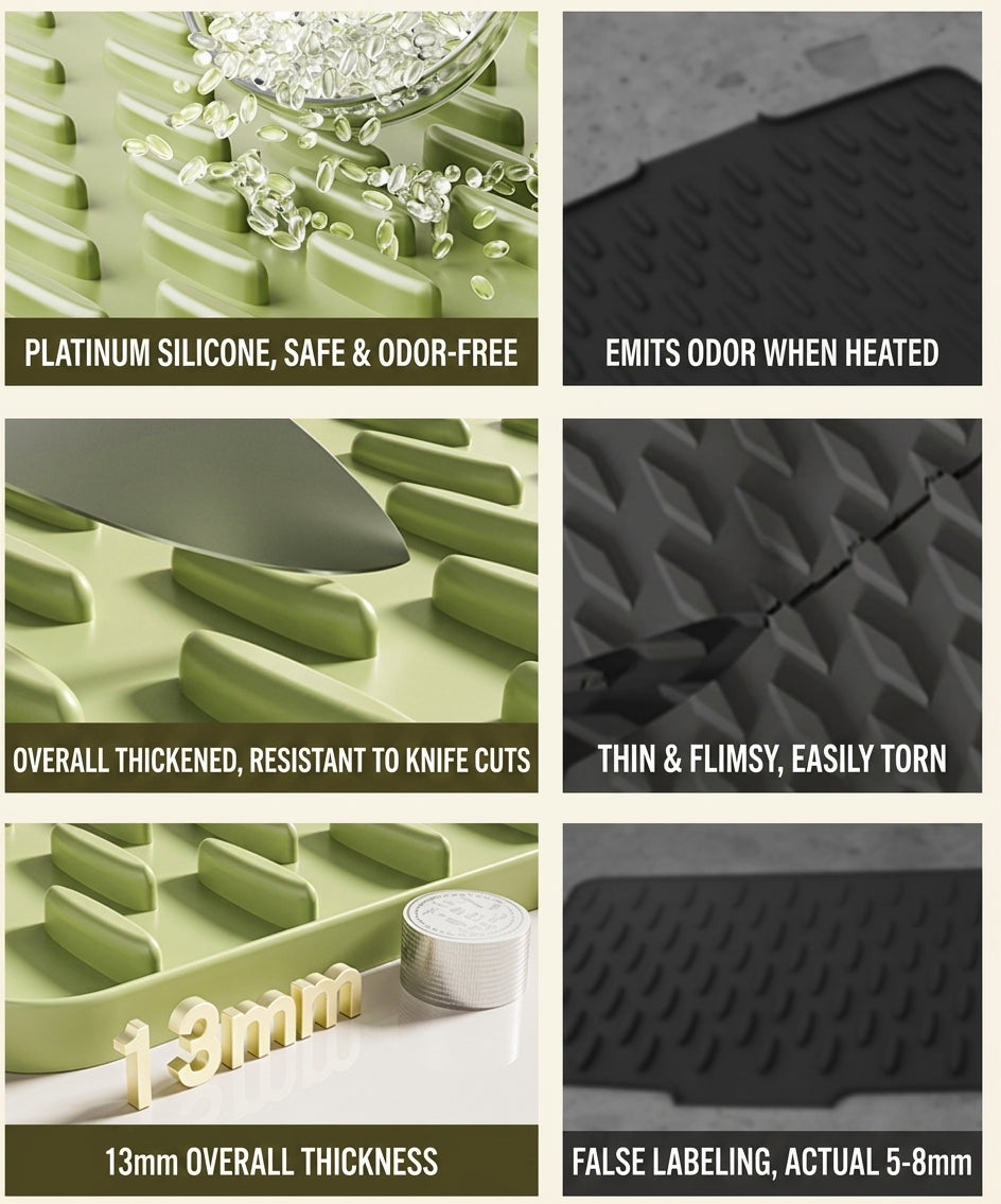 Silicone Dish Drying Mat, 2 Pack