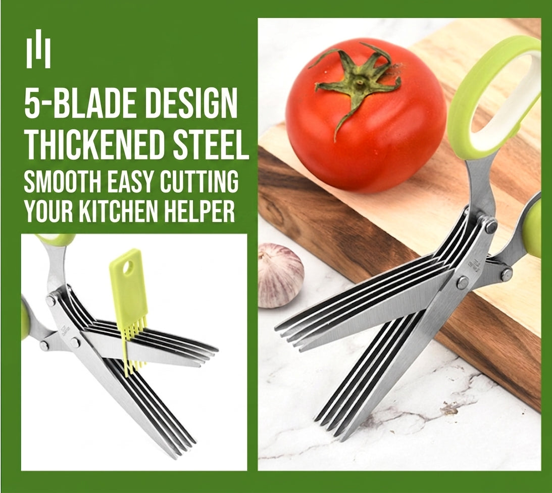 5-Blade Herb Scissors, 2 Pack