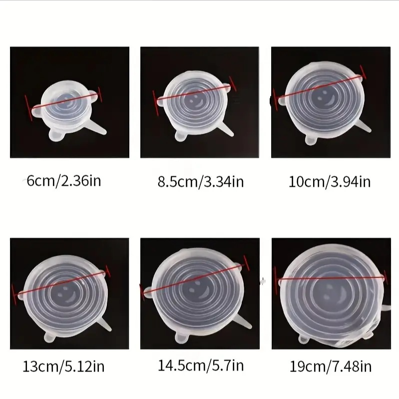 6-Pack Silicone Stretch Lids