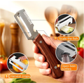 3-in-1 Stainless Steel Vegetable Peeler, 2 Pack