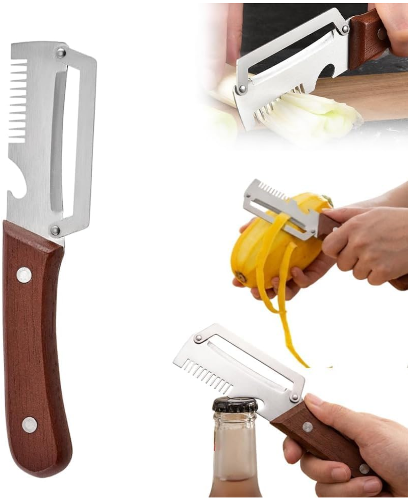 3-in-1 Stainless Steel Vegetable Peeler, 2 Pack