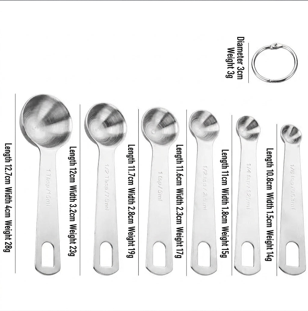 Stainless Steel Measuring Spoons, 2 Pack