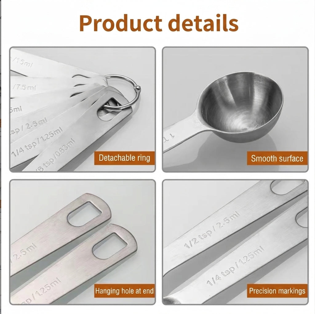 Stainless Steel Measuring Spoons, 2 Pack