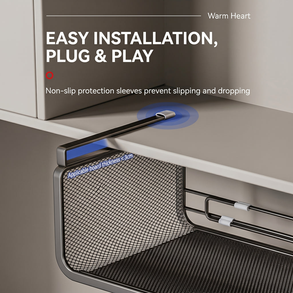 Under Cabinet Shelf Basket, 2 Pack Expandable